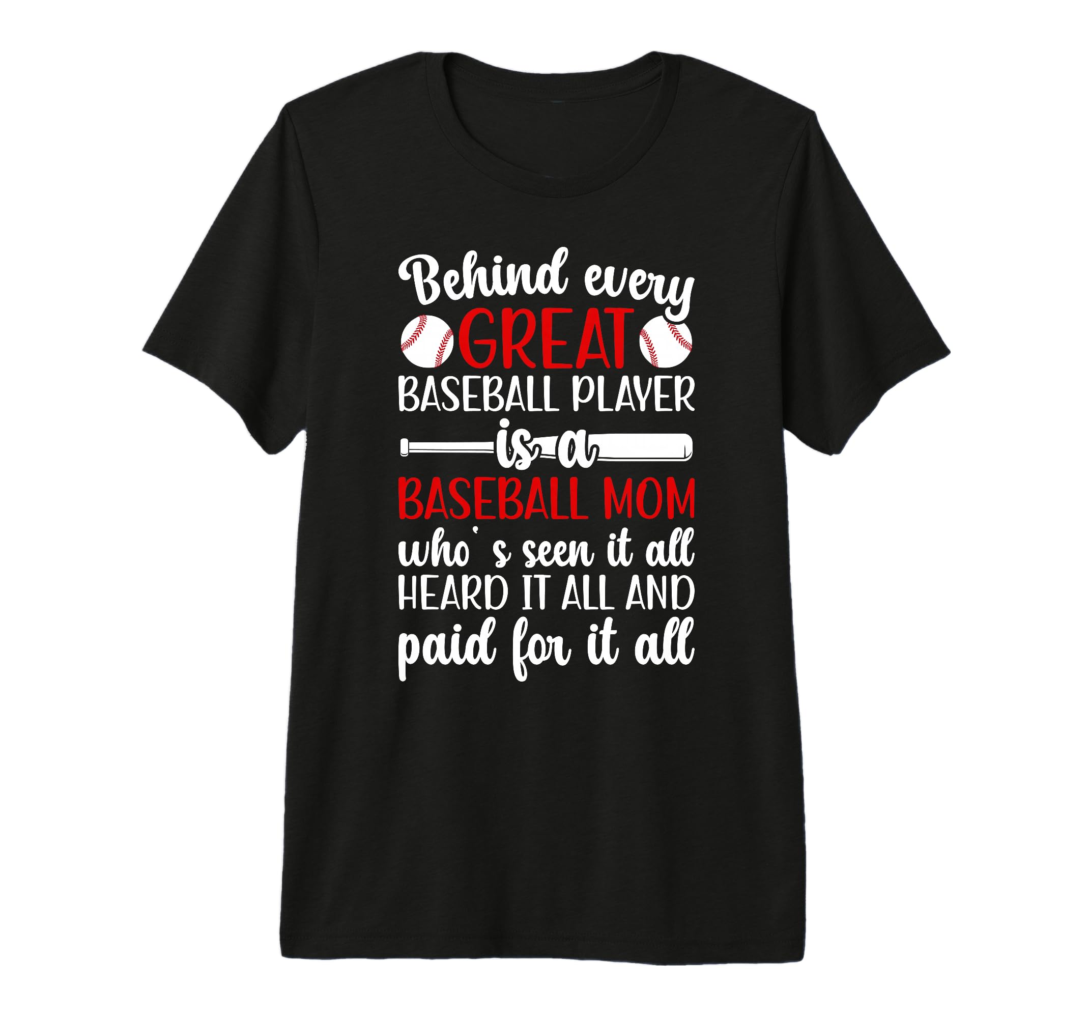 Proud Baseball Mom Baseball Player T-Shirt - Fun Novelty Design Men Women - T-Shirt, Sweatshirt, Hoodie