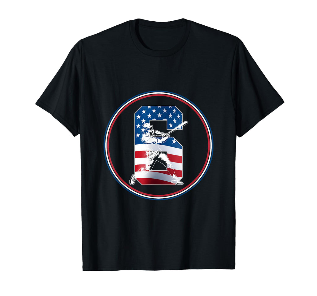 Number 6 Years Baseball 6Th Birthday T-Shirt - Trendy Graphic Men Women - T-Shirt, Sweatshirt, Hoodie
