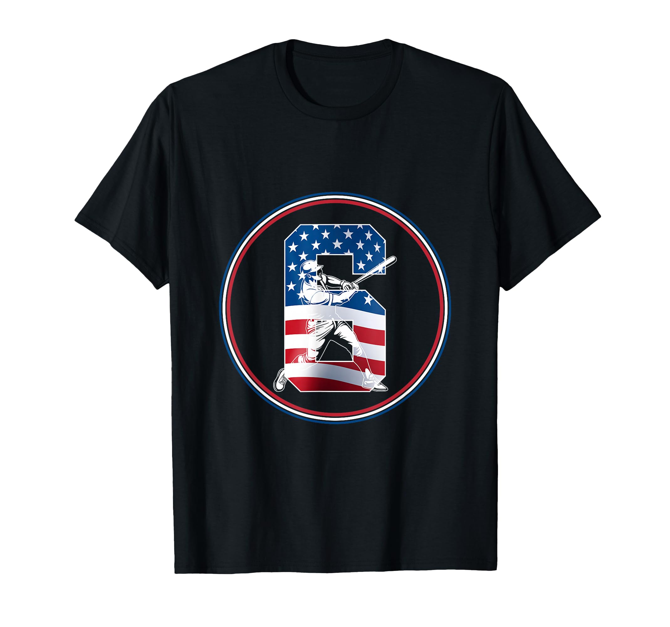 Number 6 Years Baseball 6Th Birthday T-Shirt - Trendy Graphic Men Women - T-Shirt, Sweatshirt, Hoodie