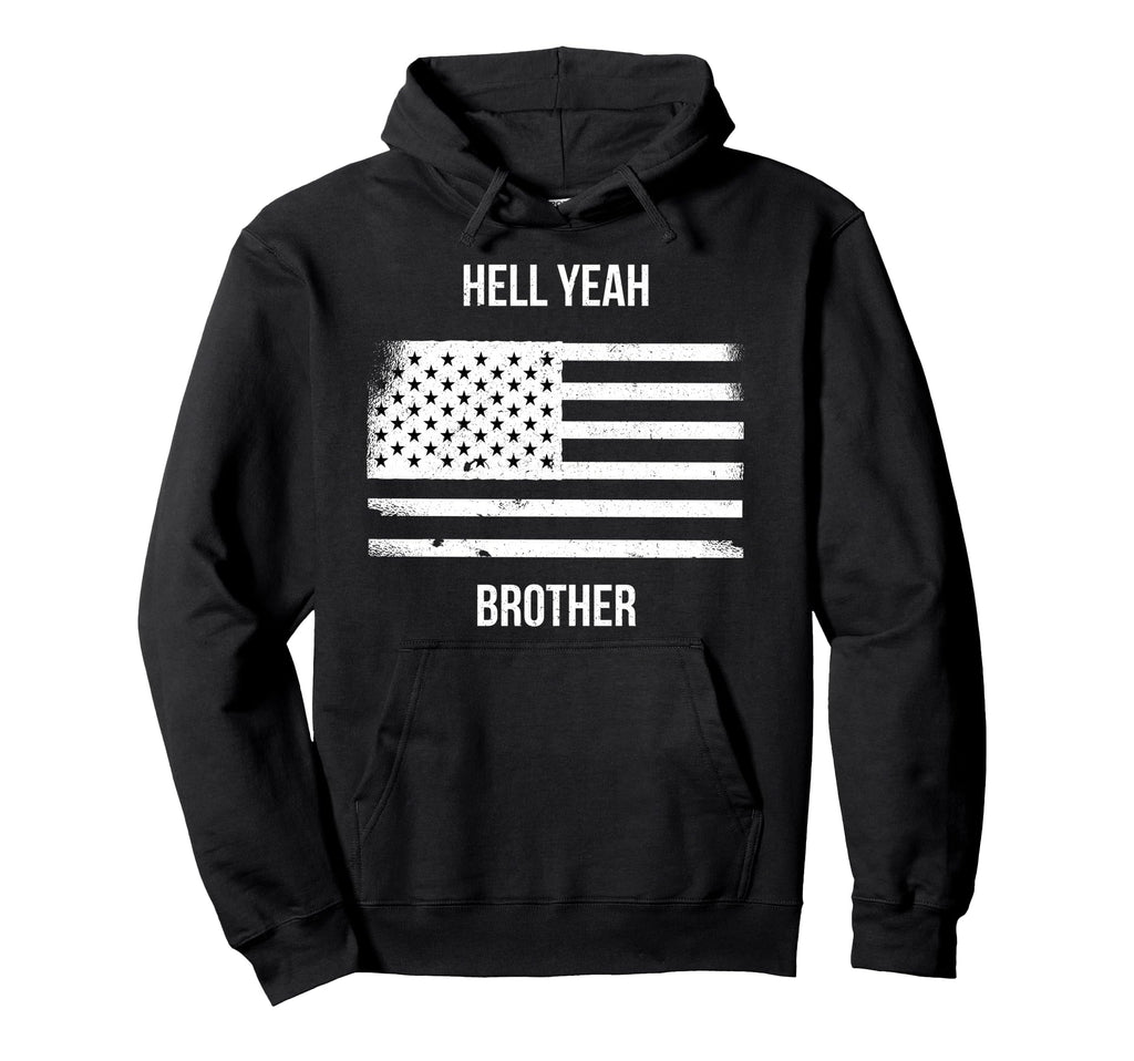 Us American Flag Distressed Hell Hoodie - Casual Everyday Wear Men Women - T-Shirt, Sweatshirt, Hoodie