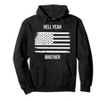 Us American Flag Distressed Hell Hoodie - Casual Everyday Wear Men Women - T-Shirt, Sweatshirt, Hoodie