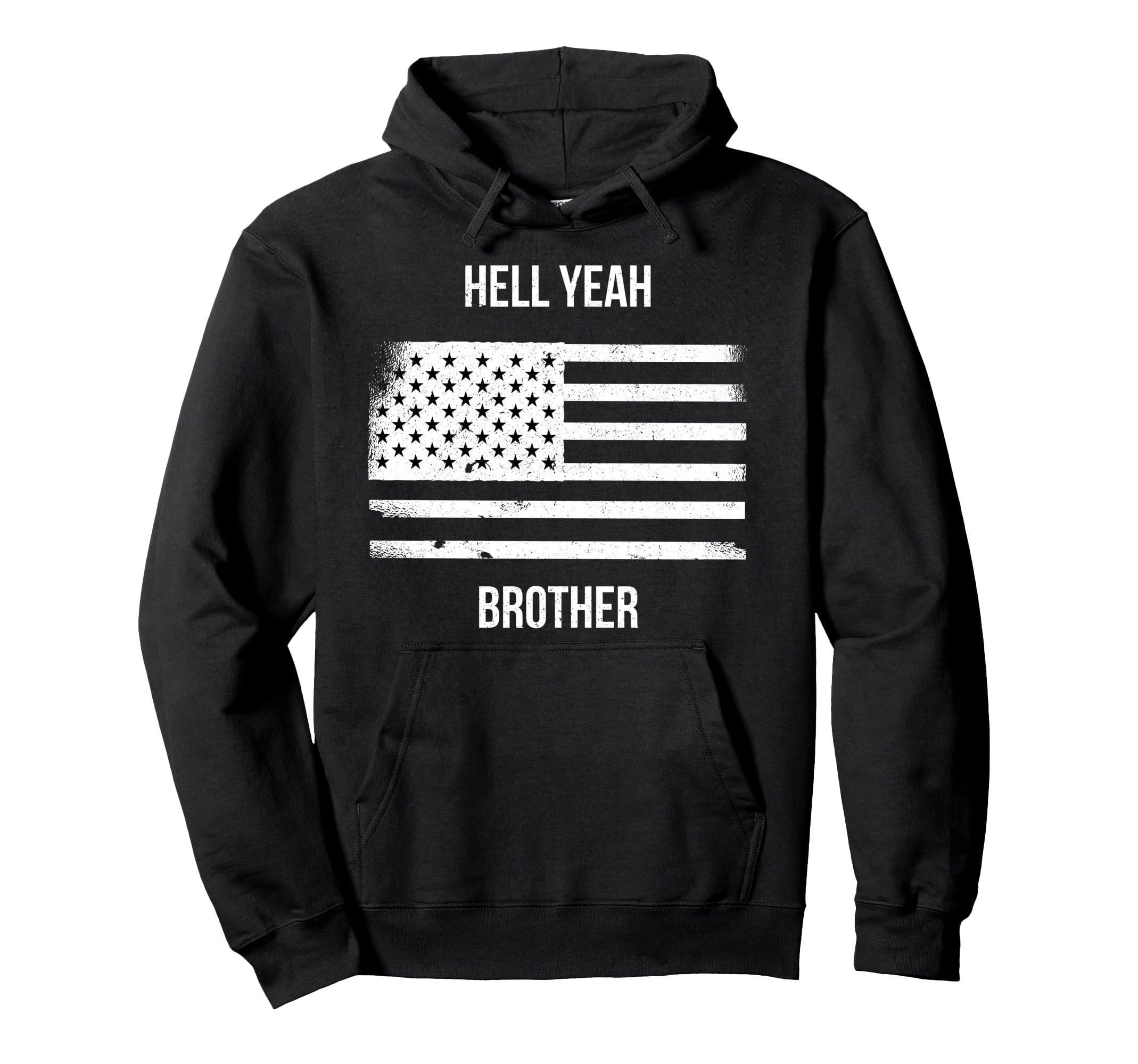 Us American Flag Distressed Hell Hoodie - Casual Everyday Wear Men Women - T-Shirt, Sweatshirt, Hoodie