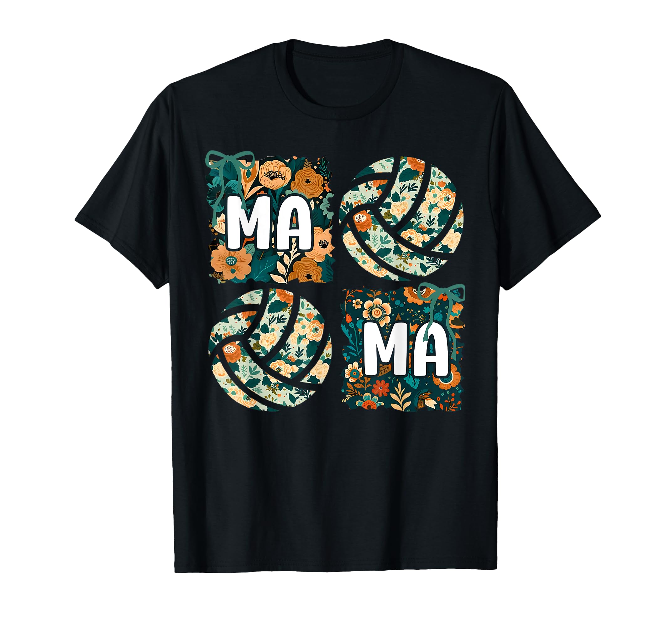 Coquette Floral Volleyball Mama T-Shirt - Fun Novelty Design for Adults - T-Shirt, Sweatshirt, Hoodie