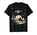 Western Cowboy Cowgirl Ufo Wild West T-Shirt - Fun Novelty Design Unisex - T-Shirt, Sweatshirt, Hoodie