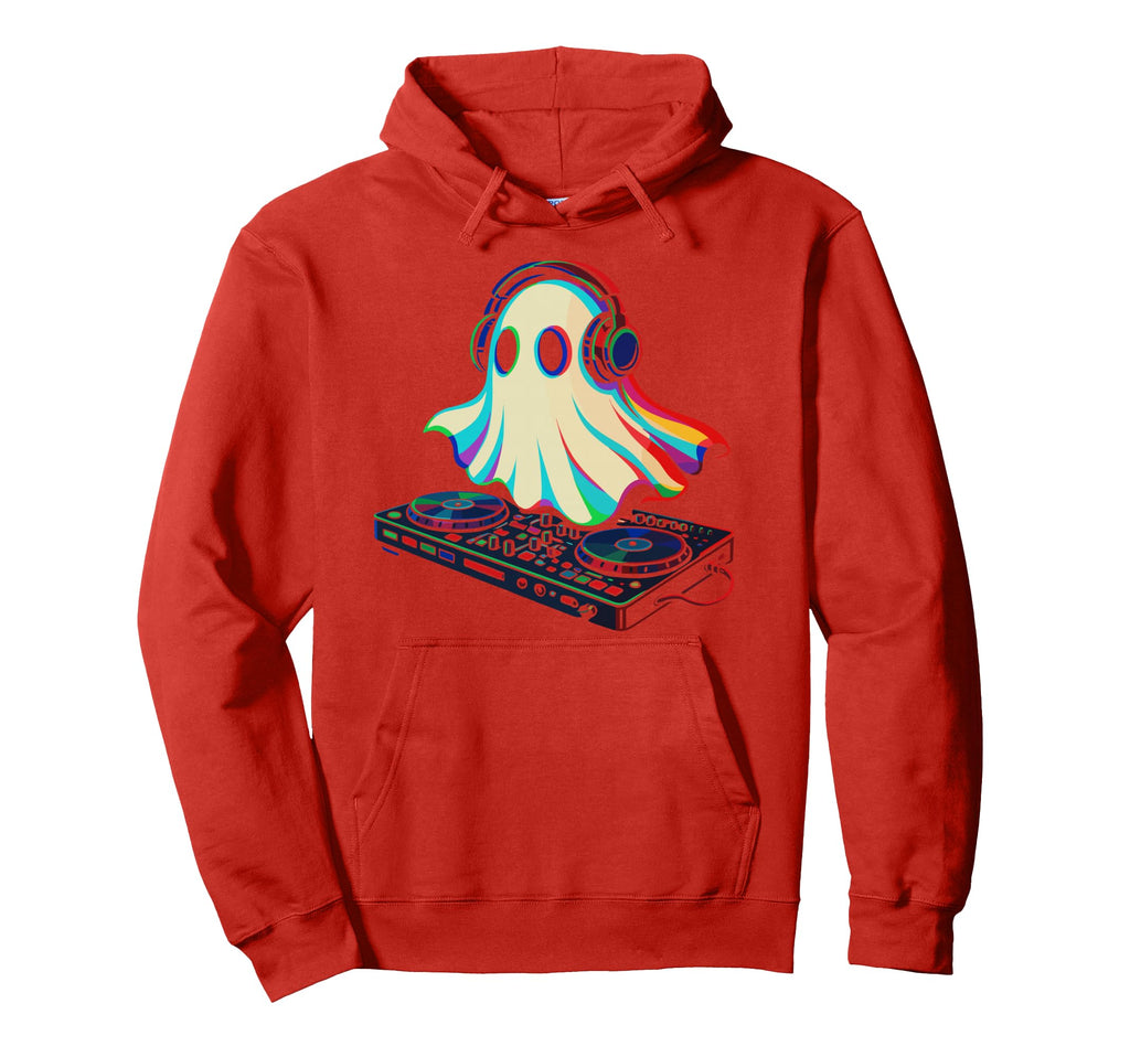 Ghost Trippy Vaporwave Festival Rave Hoodie - Graphic Print Unisex - T-Shirt, Sweatshirt, Hoodie
