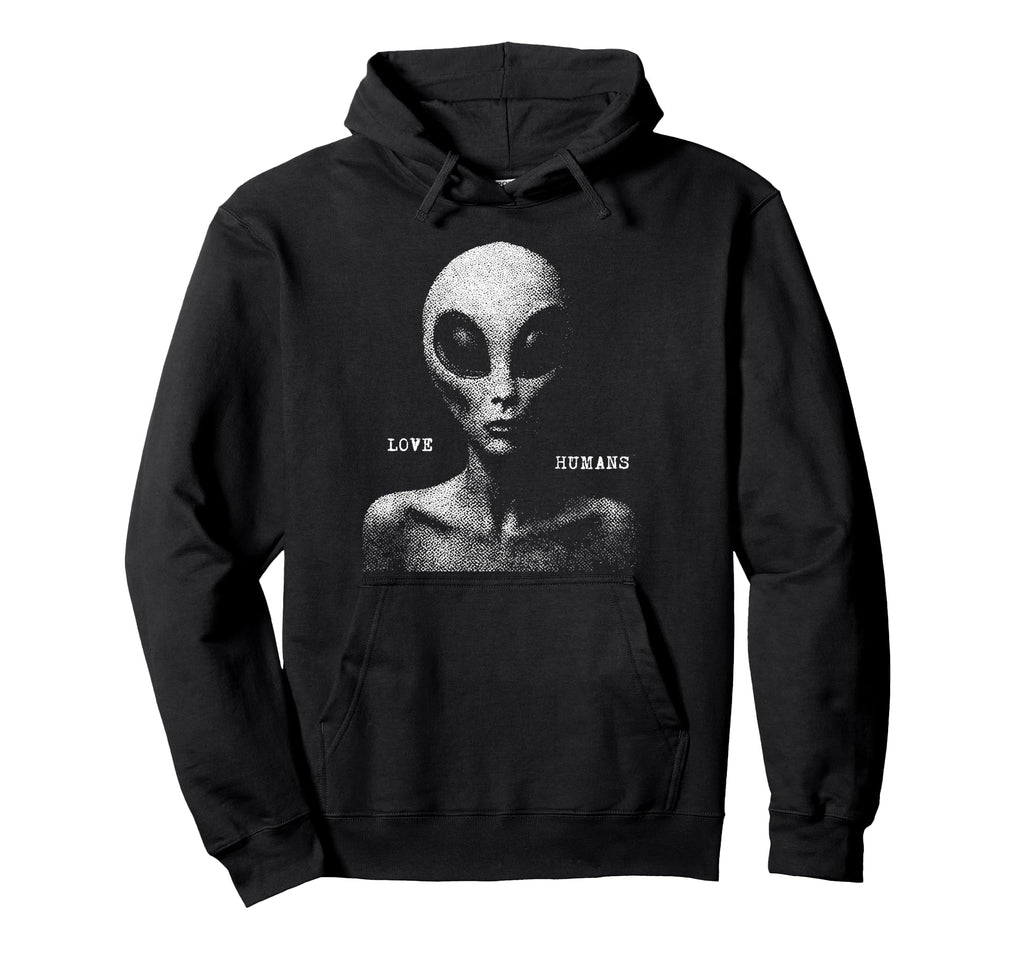 Alien Ufo Extraterrestrial 90S Hoodie - Minimalist Print for Adults - T-Shirt, Sweatshirt, Hoodie
