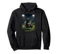 Funny Cat Black Ballfield Baseball Field Hoodie - Custom Art Print Unisex - T-Shirt, Sweatshirt, Hoodie