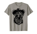 Western Black Labrador Cowboy Hat And T-Shirt - Unique Graphic Unisex - T-Shirt, Sweatshirt, Hoodie