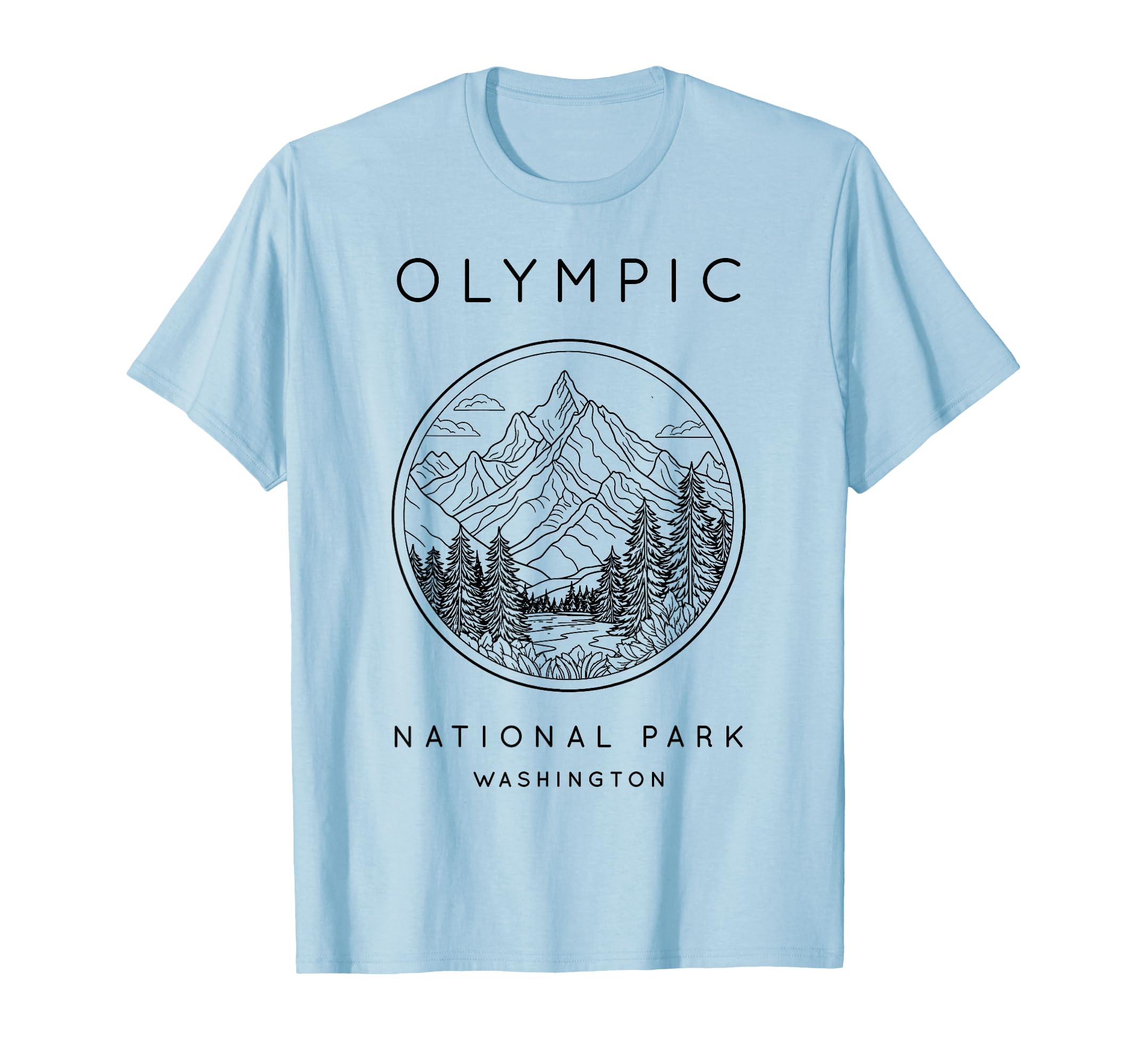 Olympic National Park Outline T-Shirt - Trendy Graphic Unisex - T-Shirt, Sweatshirt, Hoodie