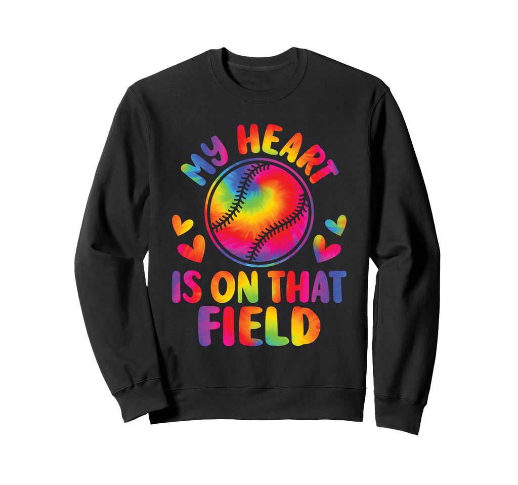 My Heart Is That Field Baseball Mom Sweatshirt - Graphic Print Unisex - T-Shirt, Sweatshirt, Hoodie