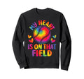 My Heart Is That Field Baseball Mom Sweatshirt - Graphic Print Unisex - T-Shirt, Sweatshirt, Hoodie