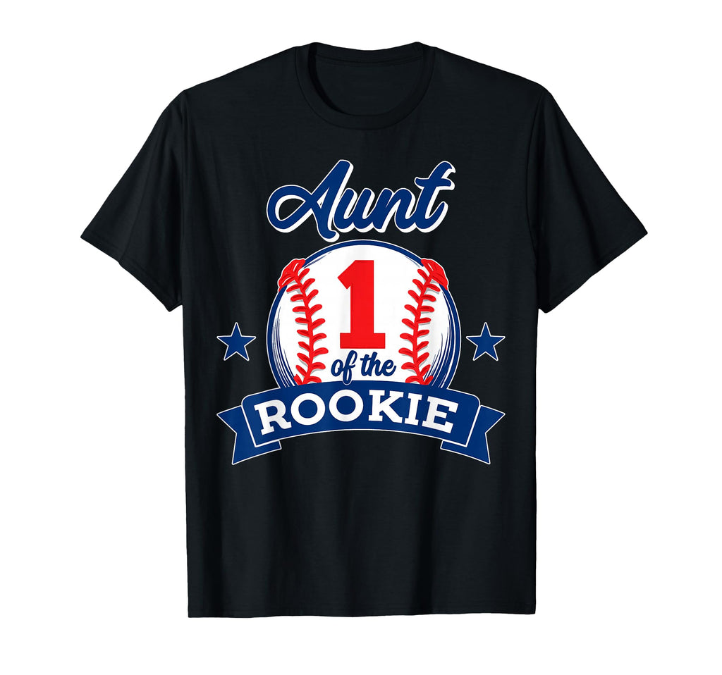 Aunt Rookie 1St Birthday Baseball Theme T-Shirt - Custom Art Print Unisex - T-Shirt, Sweatshirt, Hoodie