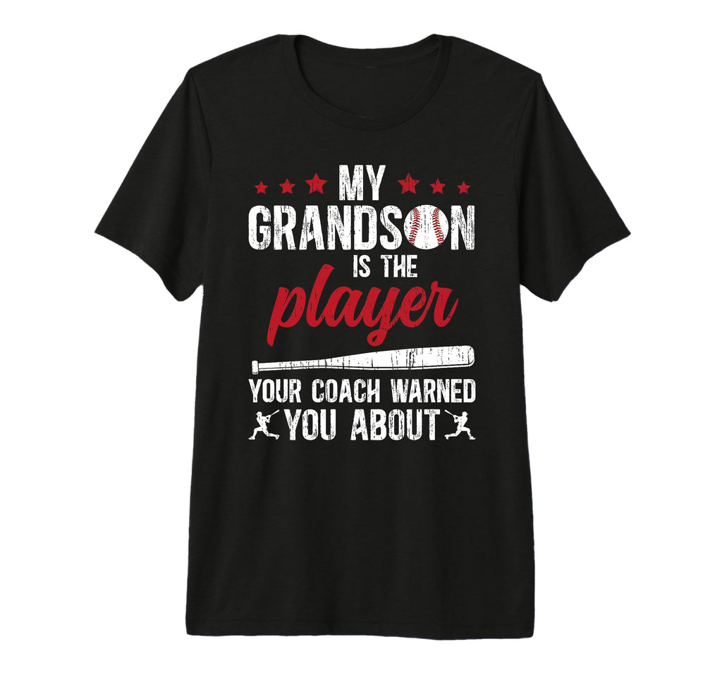 Mens My Grandson Baseball Grandpa T-Shirt - Fun Novelty Design Unisex - T-Shirt, Sweatshirt, Hoodie