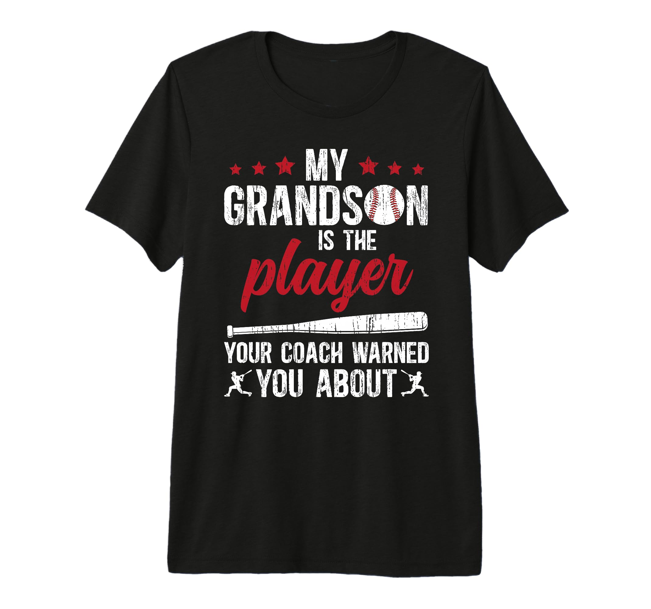Mens My Grandson Baseball Grandpa T-Shirt - Fun Novelty Design Unisex - T-Shirt, Sweatshirt, Hoodie