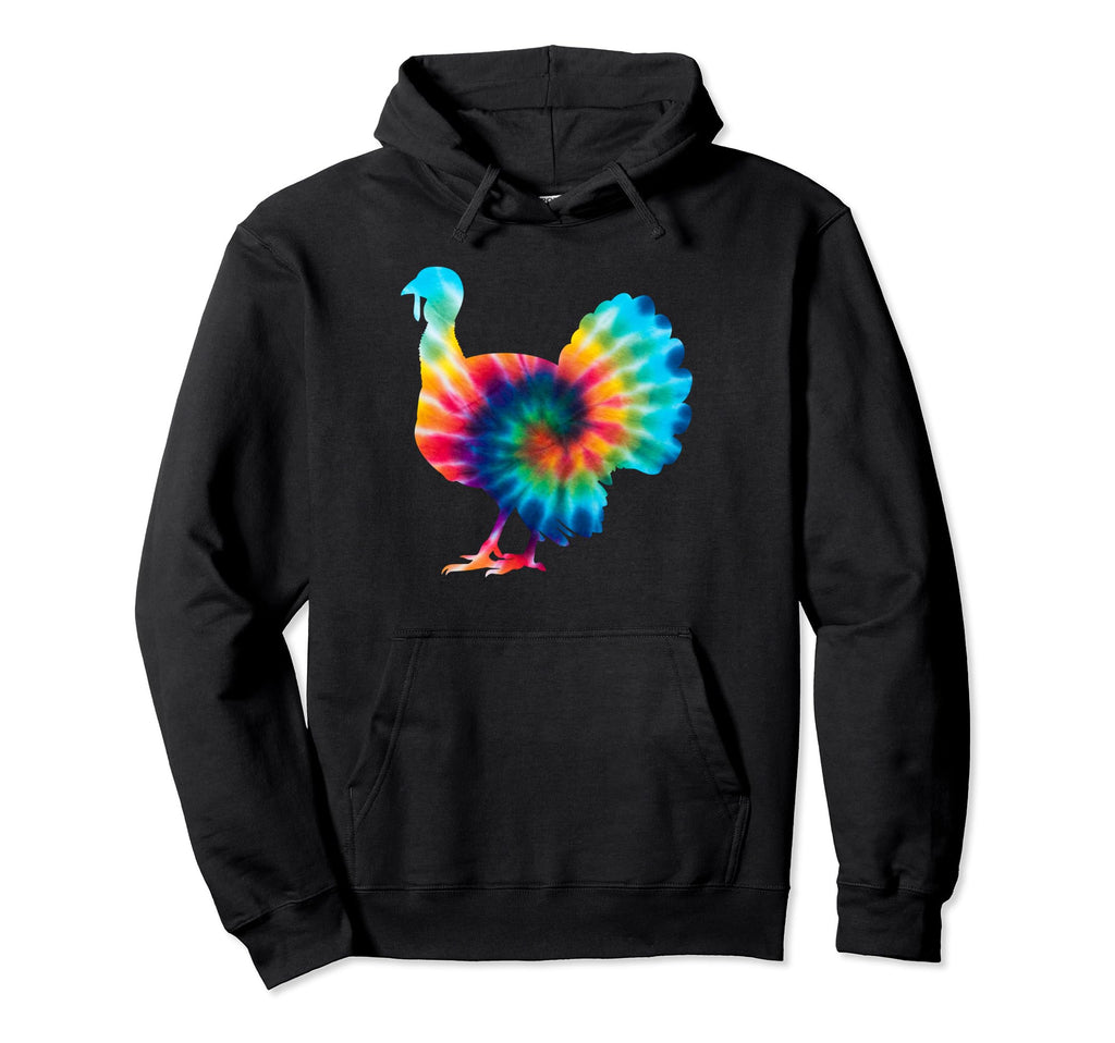 Funny Turkey Tie Dye Psychedelic Hoodie - Minimalist Print for Adults - T-Shirt, Sweatshirt, Hoodie