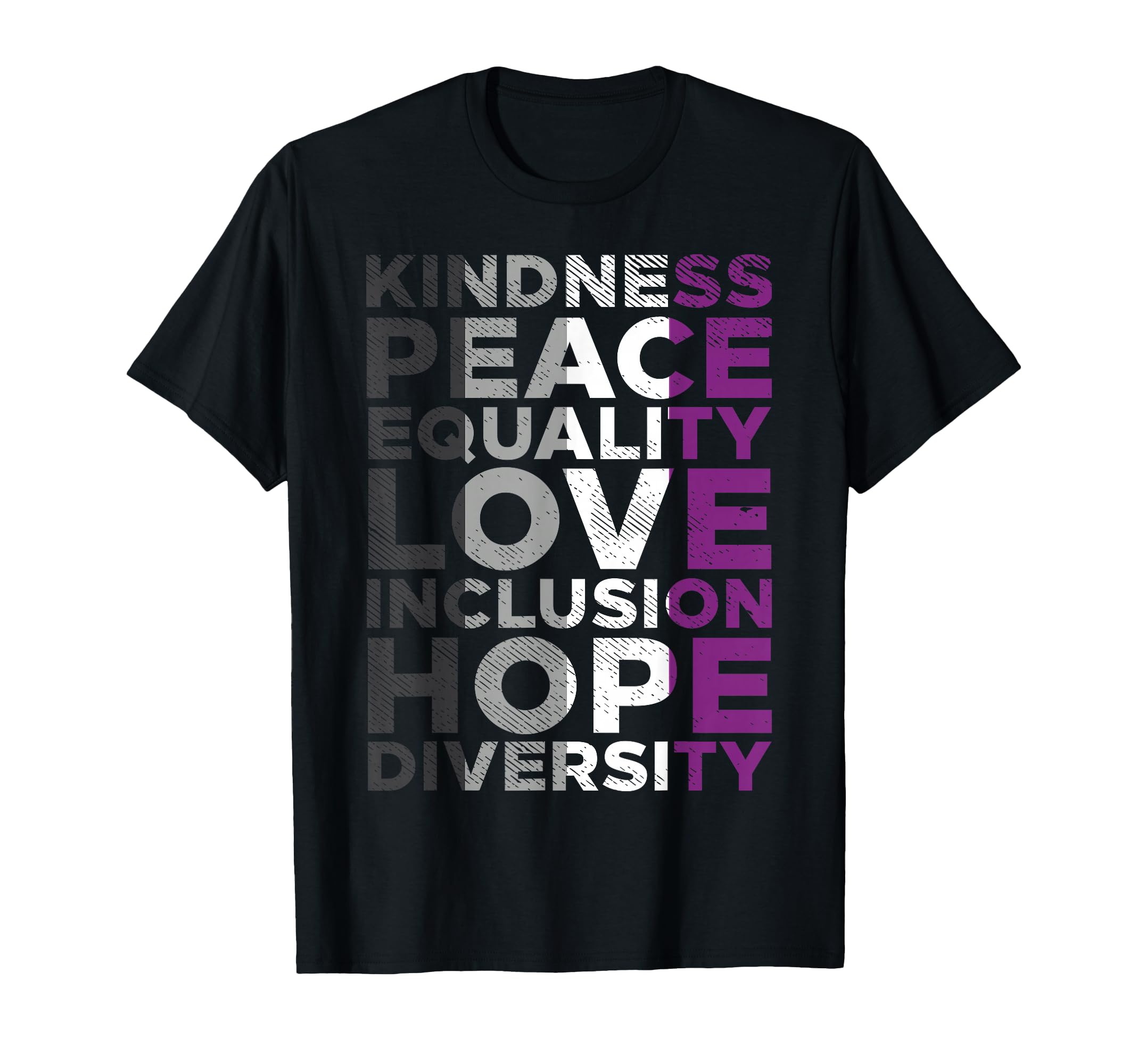 Kindness Equality Love Lgbtq Asexual T-Shirt - Unique Graphic Men Women - T-Shirt, Sweatshirt, Hoodie