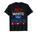 Red White And Dingers Baseball Softball T-Shirt - Graphic Print Unisex - T-Shirt, Sweatshirt, Hoodie