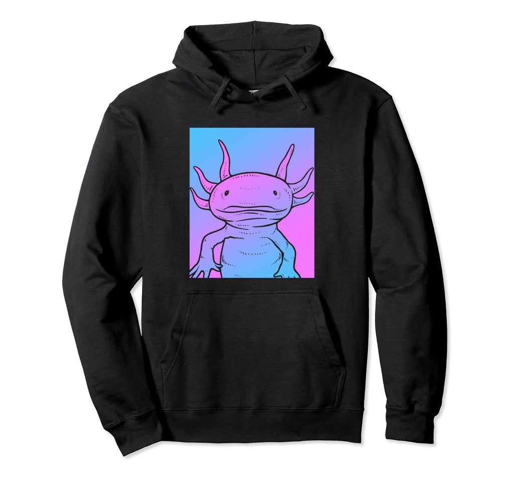 Vaporwave Axolotl Aesthetic Pastel Goth Hoodie - Novelty Apparel Unisex - T-Shirt, Sweatshirt, Hoodie