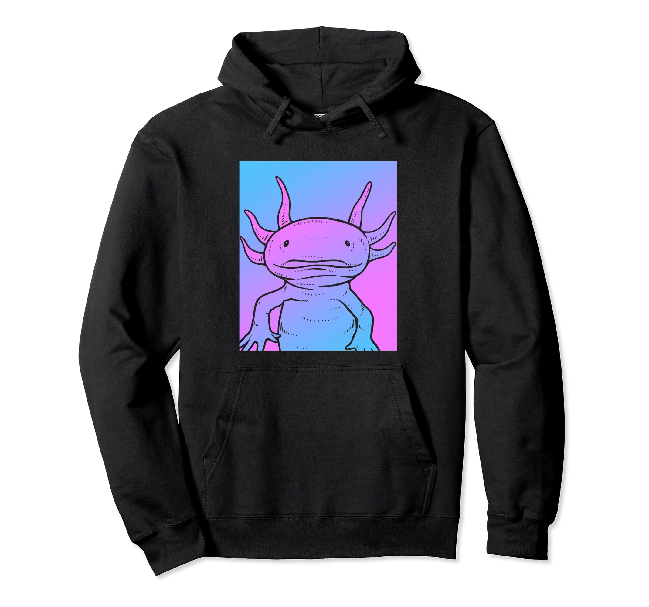 Vaporwave Axolotl Aesthetic Pastel Goth Hoodie - Novelty Apparel Unisex - T-Shirt, Sweatshirt, Hoodie