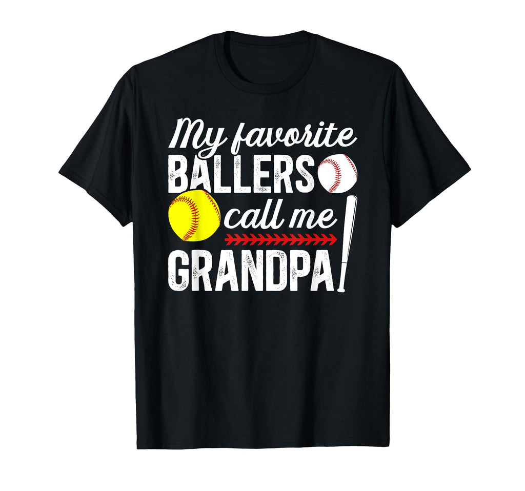 Favorite Ballers Call Me Grandpa T-Shirt - Minimalist Print Men Women - T-Shirt, Sweatshirt, Hoodie