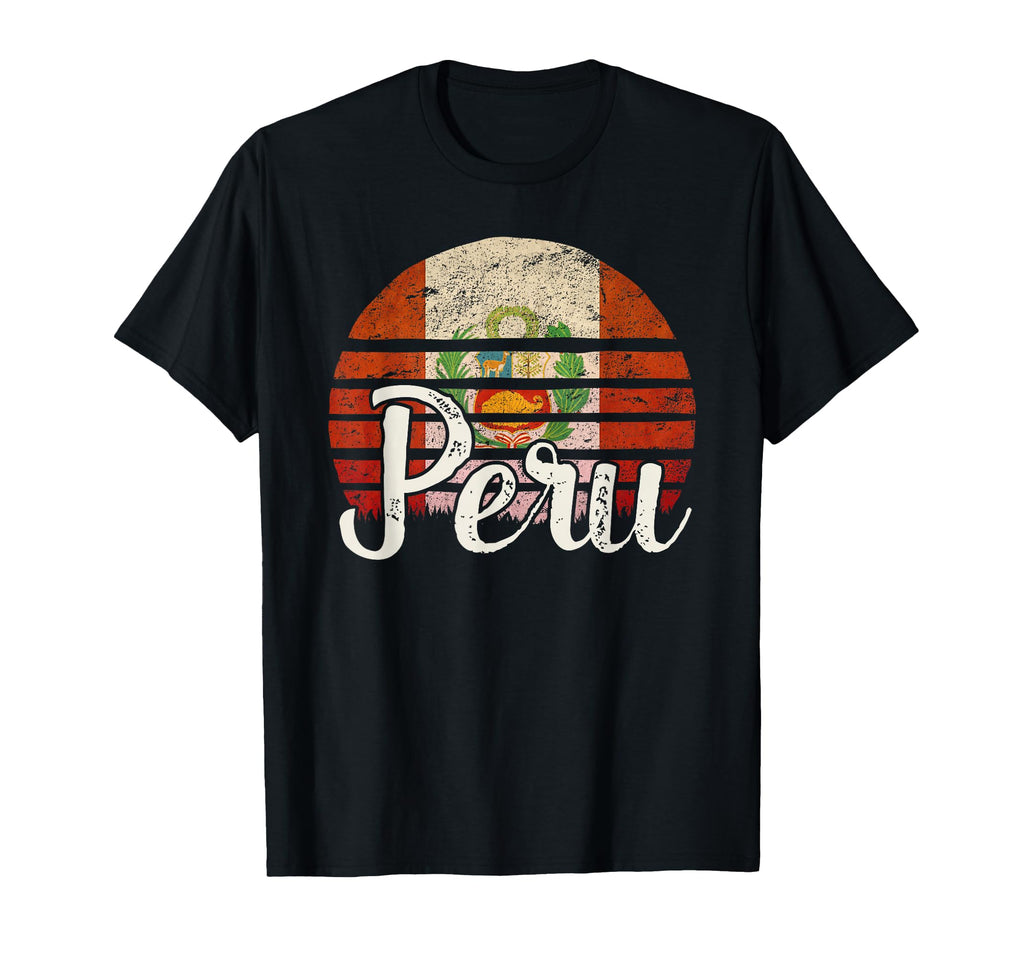 Peru Flag Sunset Art T-Shirt - Minimalist Print Unisex - T-Shirt, Sweatshirt, Hoodie
