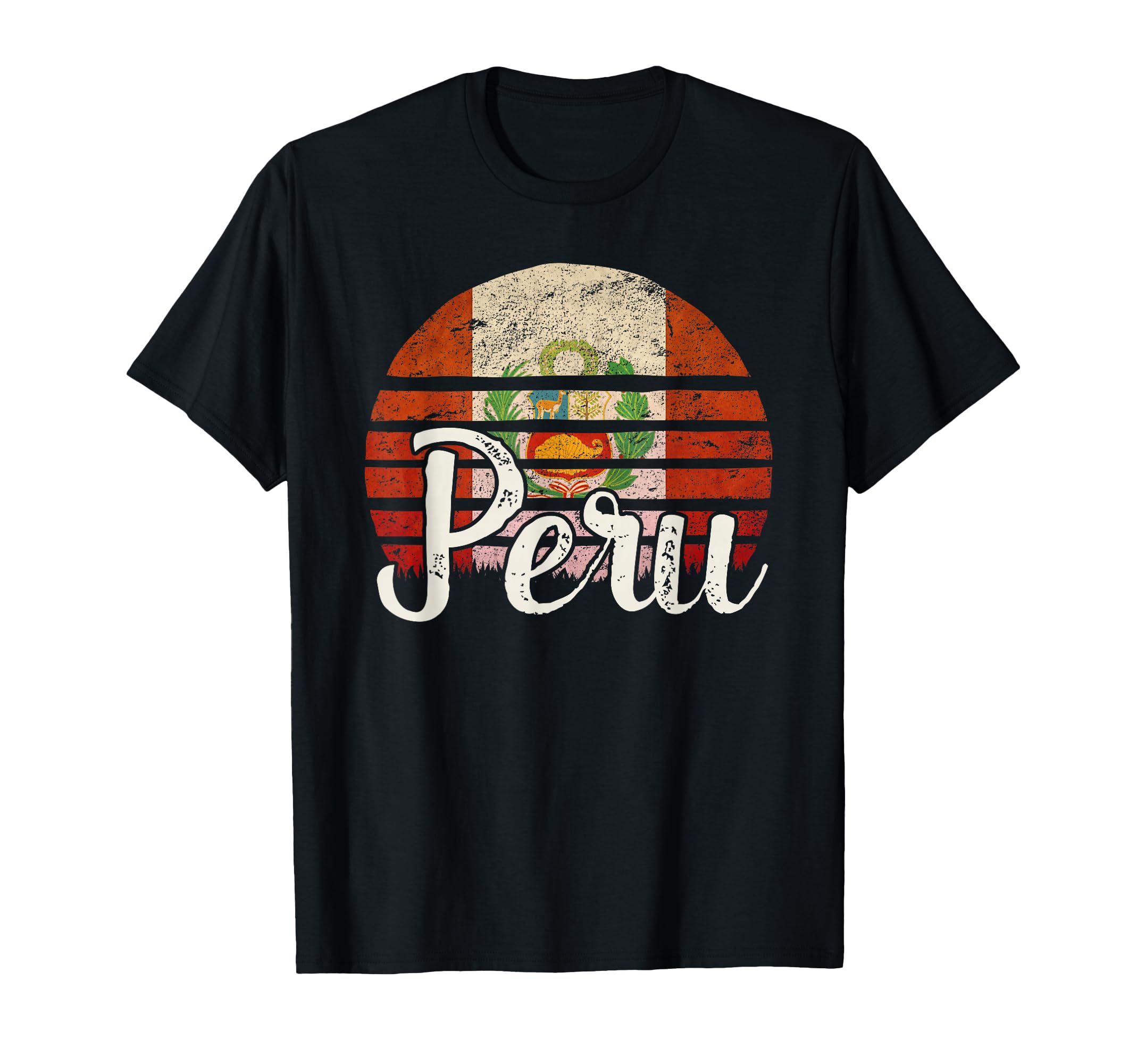 Peru Flag Sunset Art T-Shirt - Minimalist Print Unisex - T-Shirt, Sweatshirt, Hoodie
