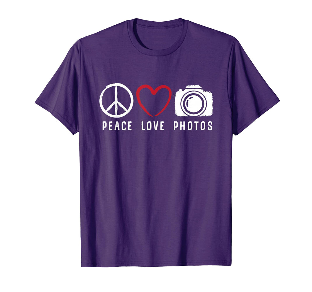 Photography Lover Peace Love T-Shirt - Casual Everyday Wear for Adults - T-Shirt, Sweatshirt, Hoodie