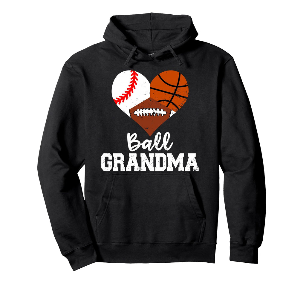 Ball Grandma Funny Baseball Hoodie - Casual Everyday Wear for Adults - T-Shirt, Sweatshirt, Hoodie