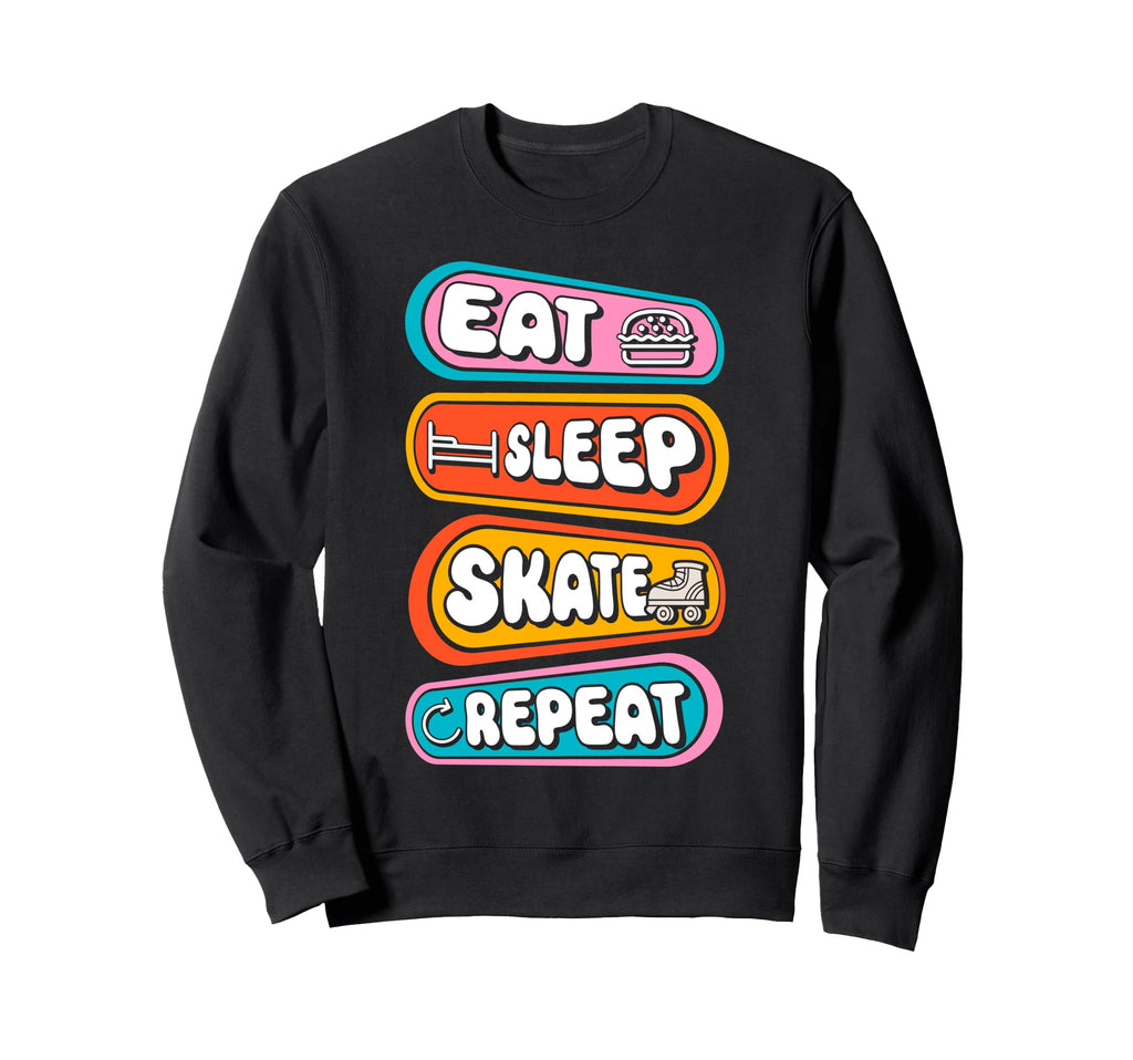 Roller Skating Skate 1970S Eat Sweatshirt - Custom Art Print Men Women - T-Shirt, Sweatshirt, Hoodie
