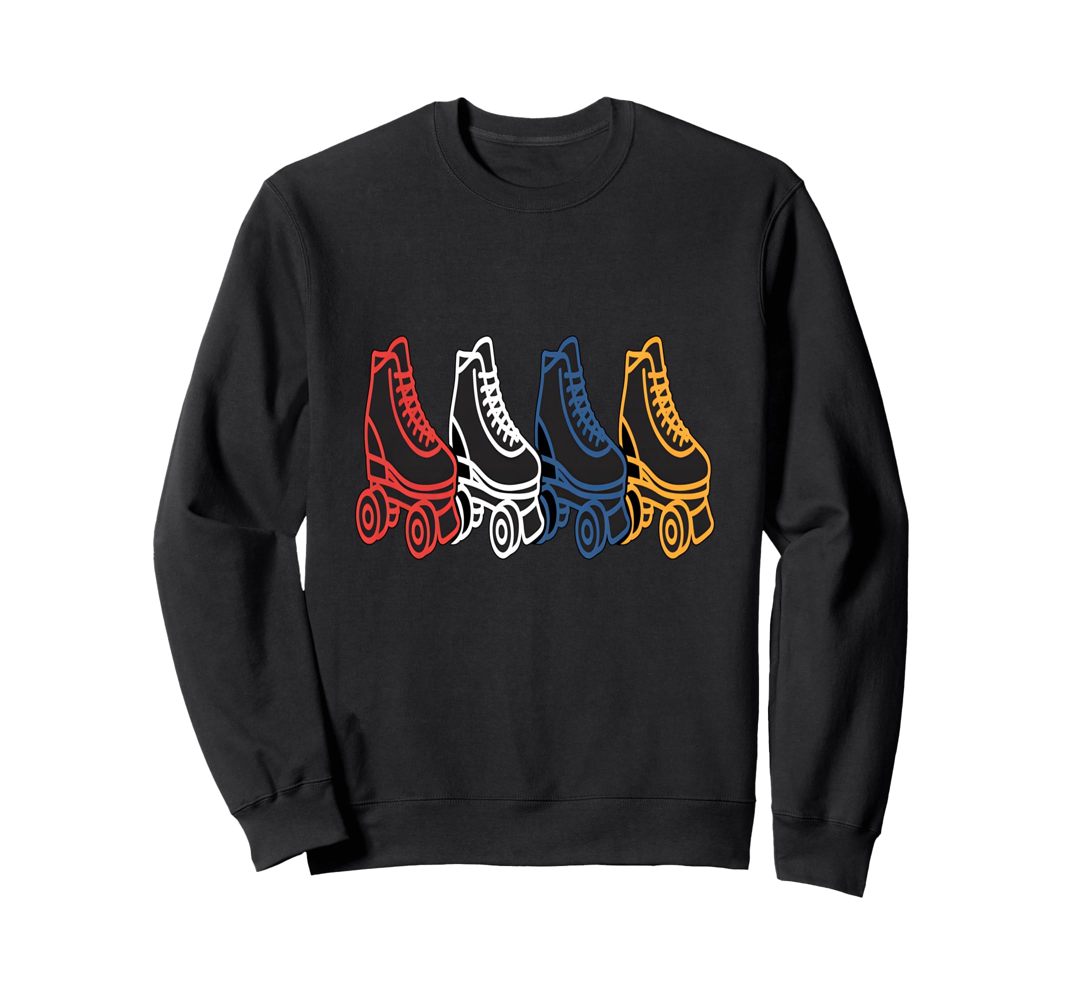 Roller Skates Color Line Art Sweatshirt - Trendy Graphic for Adults - T-Shirt, Sweatshirt, Hoodie