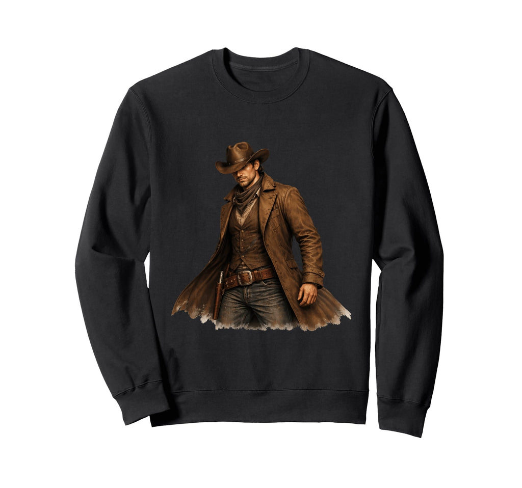 Western Outlaw Cowboy Frontier Sweatshirt - Casual Everyday Wear Unisex - T-Shirt, Sweatshirt, Hoodie
