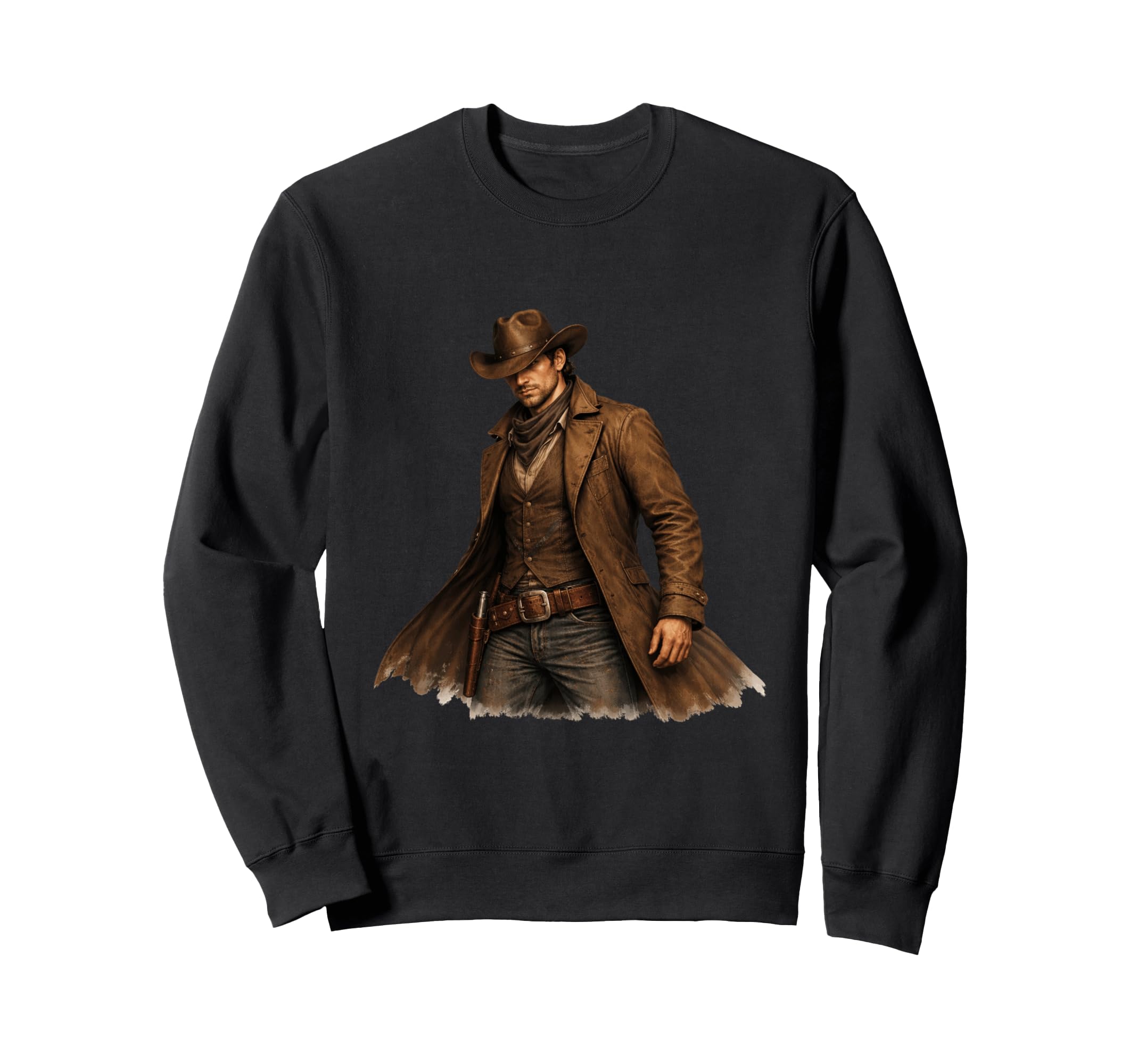 Western Outlaw Cowboy Frontier Sweatshirt - Casual Everyday Wear Unisex - T-Shirt, Sweatshirt, Hoodie