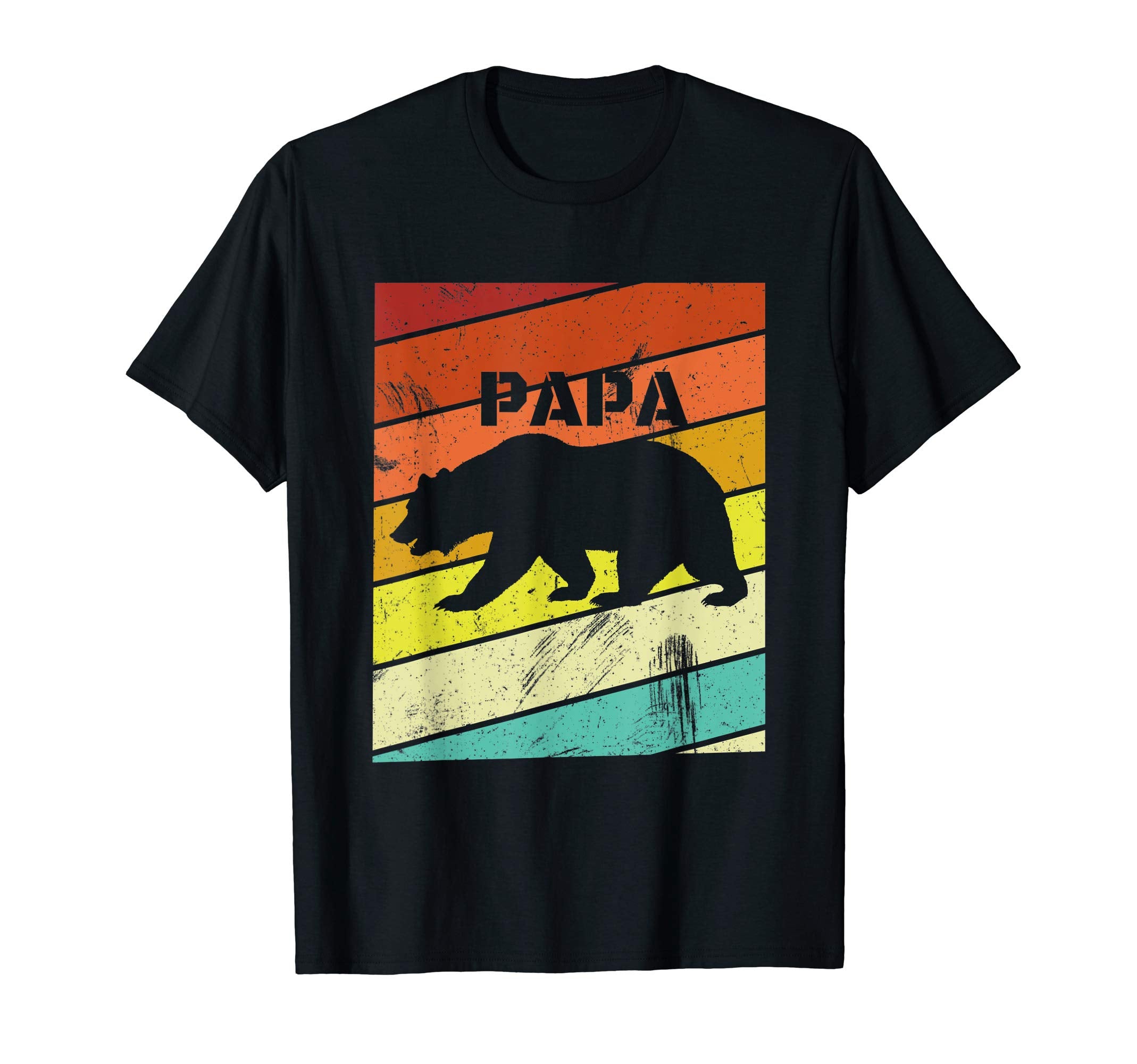 Papa Bear Sunset Daddy Grizzly T-Shirt - Fun Novelty Design Unisex - T-Shirt, Sweatshirt, Hoodie
