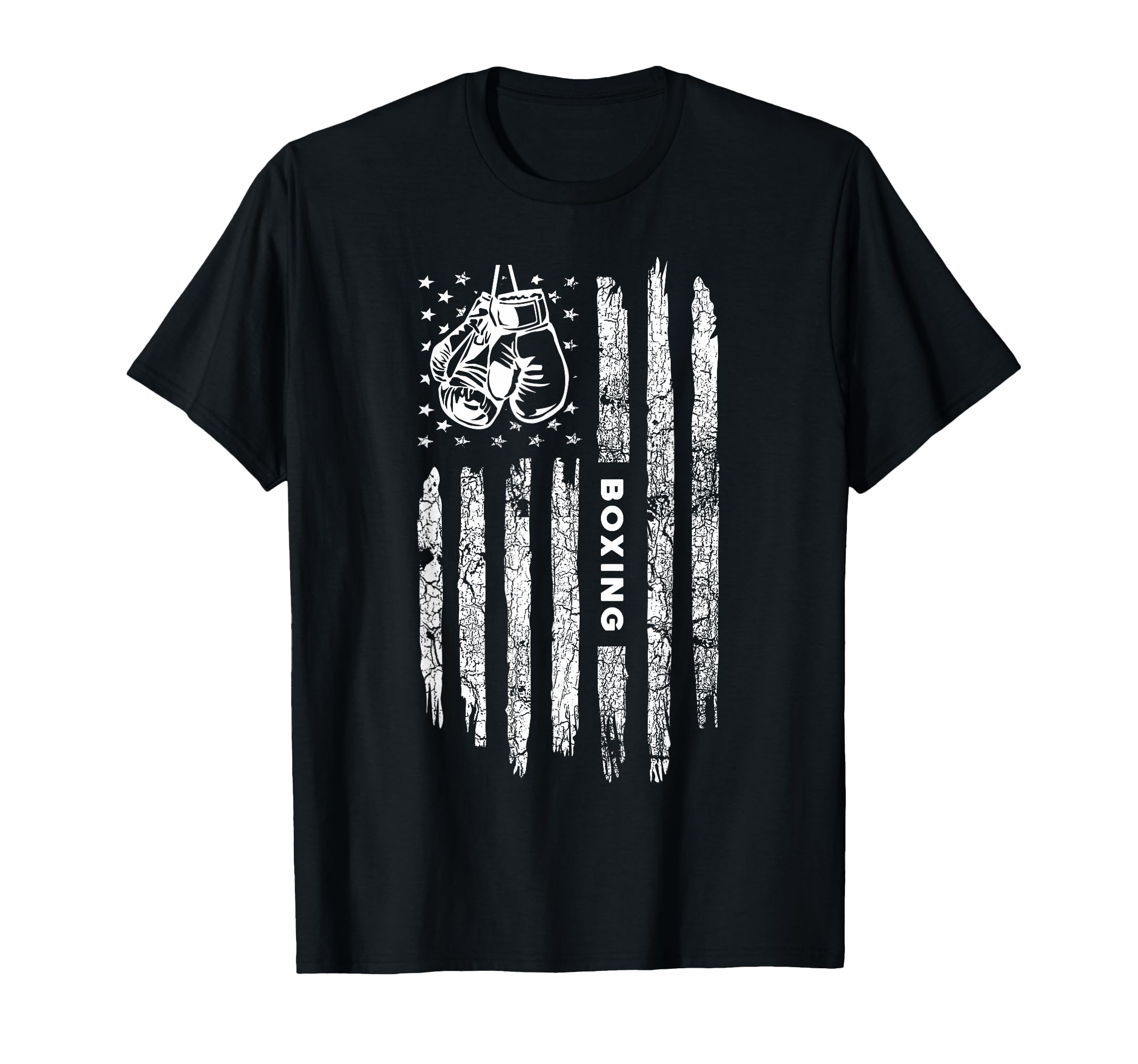 American Flag Boxing Distressed T-Shirt - Casual Everyday Wear for Adults - T-Shirt, Sweatshirt, Hoodie