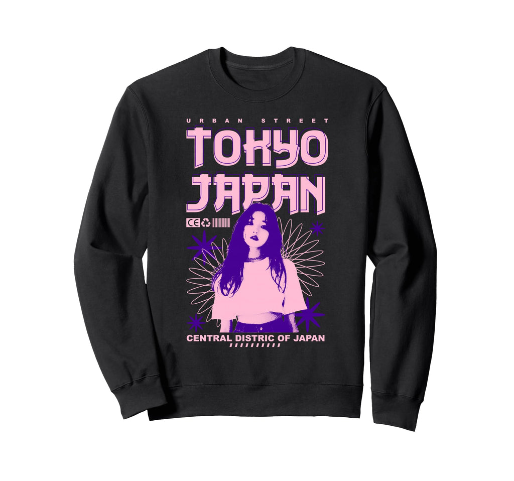 Y2K Tokyo Japan Bold Urban Sweatshirt - Casual Everyday Wear for Adults - T-Shirt, Sweatshirt, Hoodie