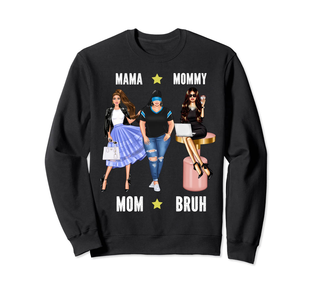 Baseball Mom Mommy Mama Laptop Sweatshirt - Trendy Graphic Men Women - T-Shirt, Sweatshirt, Hoodie