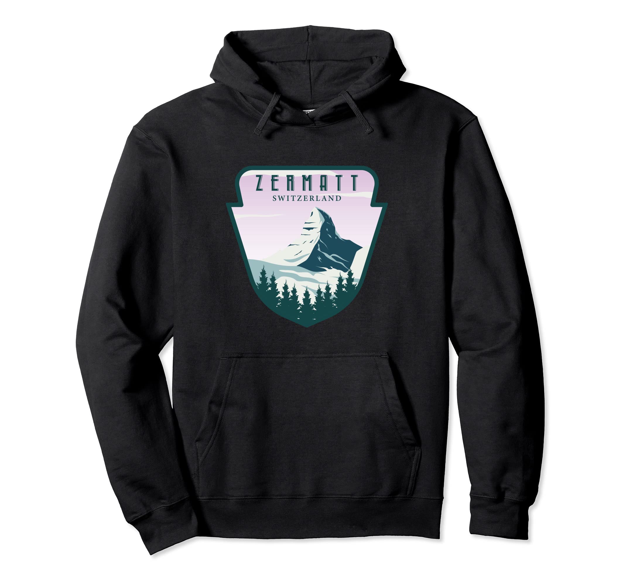 Zermatt Switzerland Snow Ski Hoodie - Aesthetic Graphic Men Women - T-Shirt, Sweatshirt, Hoodie