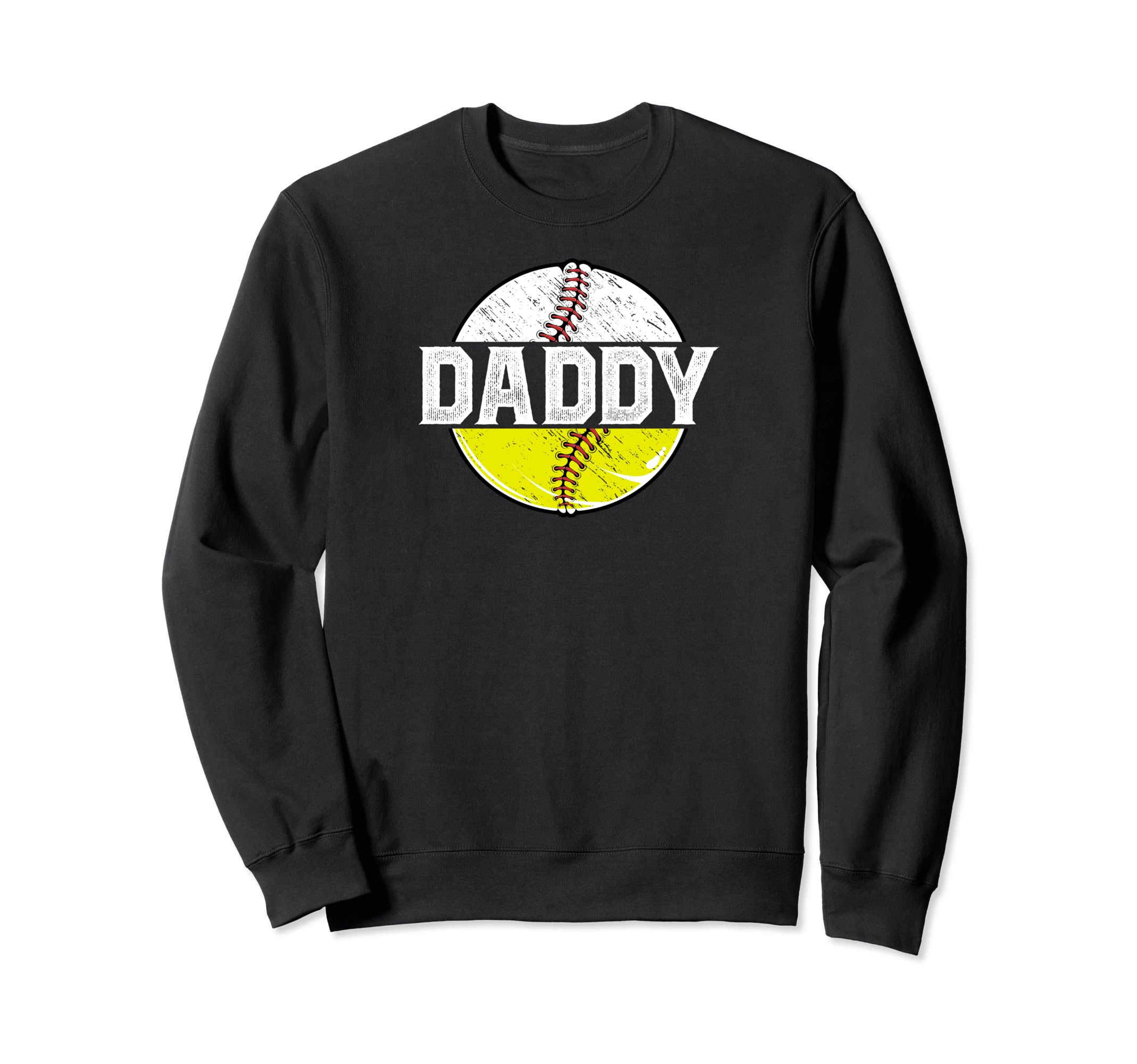 Daddy Softball Baseball Dad Baseball Sweatshirt - Aesthetic Graphic Unisex - T-Shirt, Sweatshirt, Hoodie