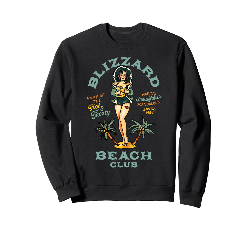 Pin Up Beach Bar Sailor Jerry Tattoo Art Sweatshirt - Unique Graphic Unisex - T-Shirt, Sweatshirt, Hoodie