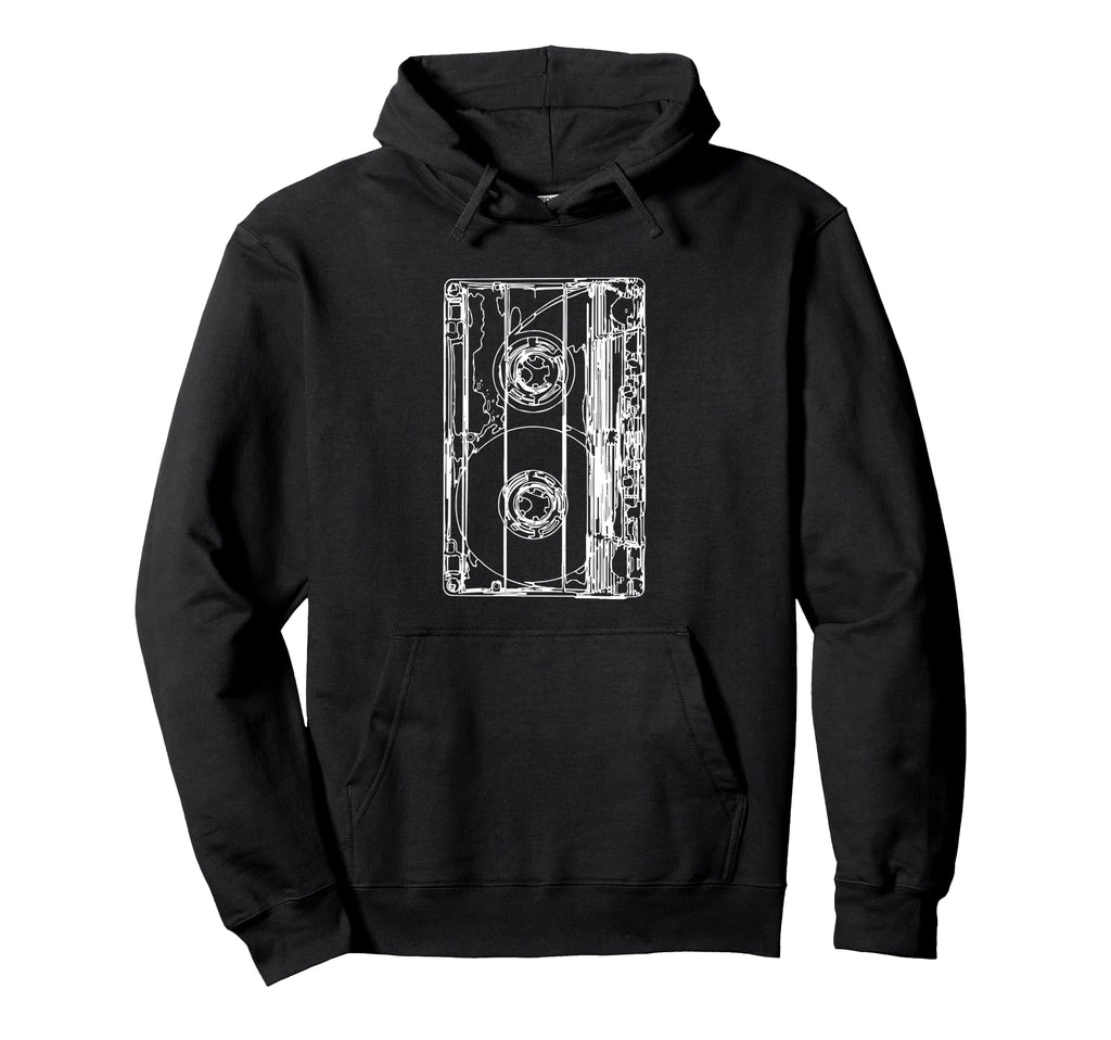 90S Costume Mixtape Sketch Cassette Tape Hoodie - Graphic Print for Adults - T-Shirt, Sweatshirt, Hoodie
