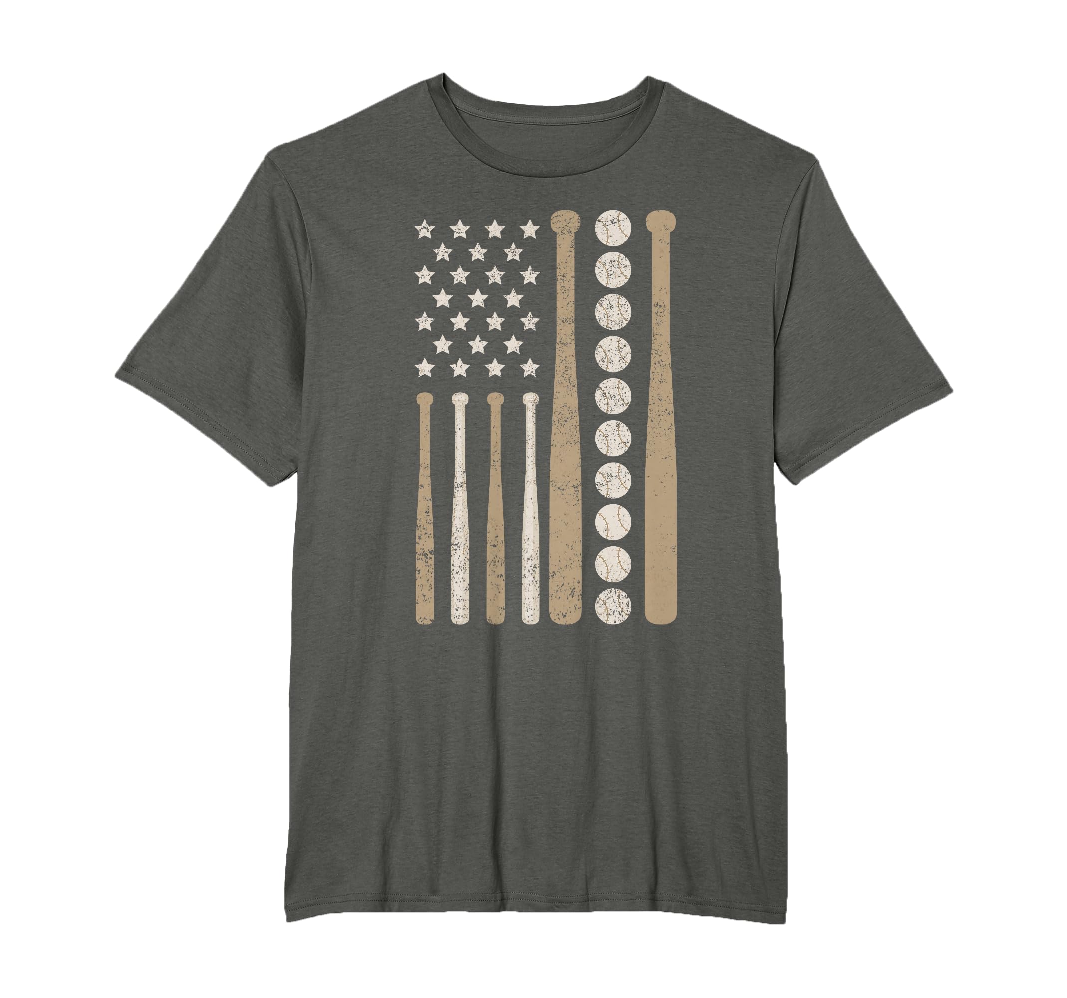 Baseball Flag American Patriotic 4Th July T-Shirt - Graphic Print Men Women - T-Shirt, Sweatshirt, Hoodie
