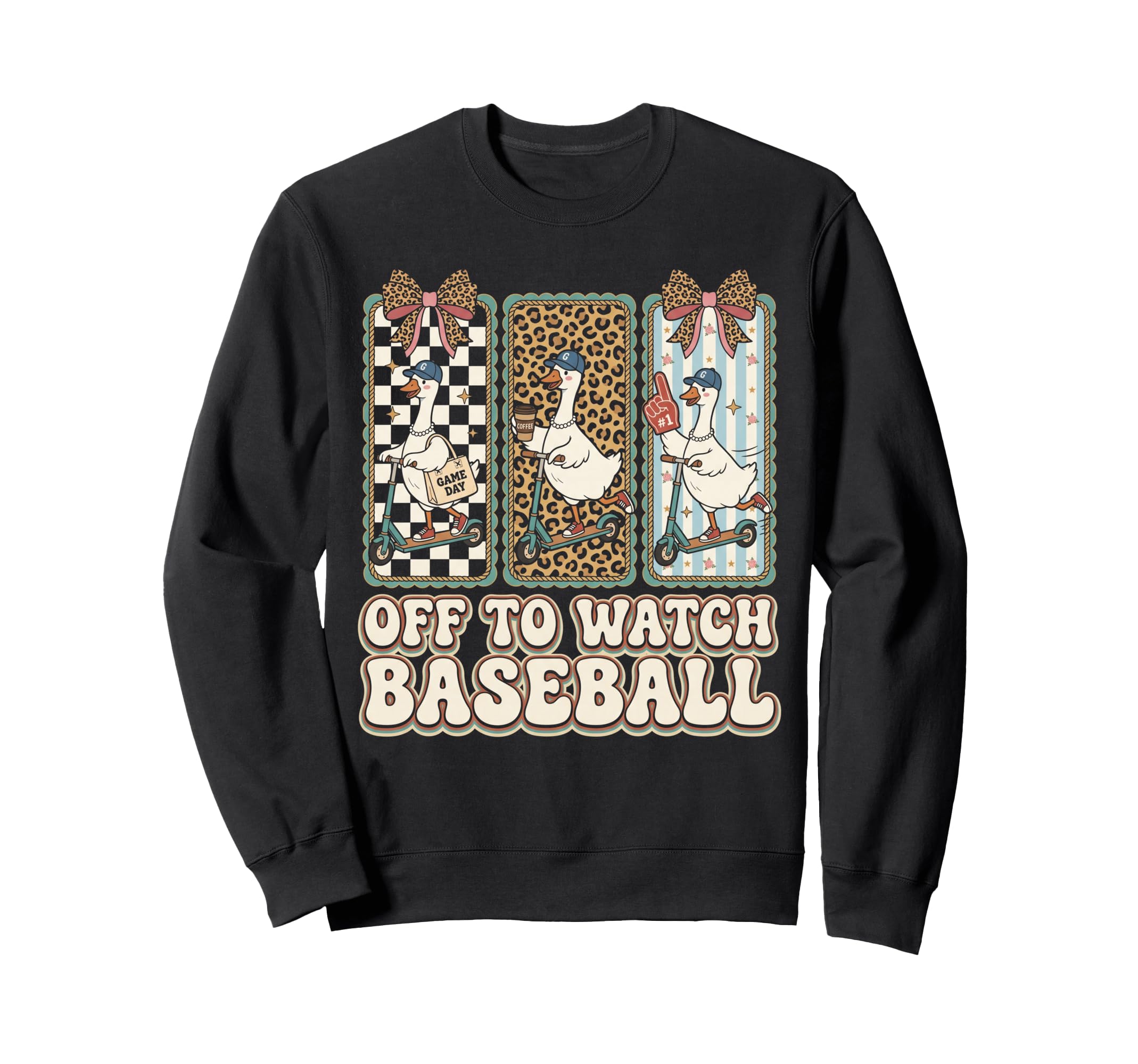 Off To Watch Basebal Silly Goose Sweatshirt - Streetwear Style Unisex - T-Shirt, Sweatshirt, Hoodie