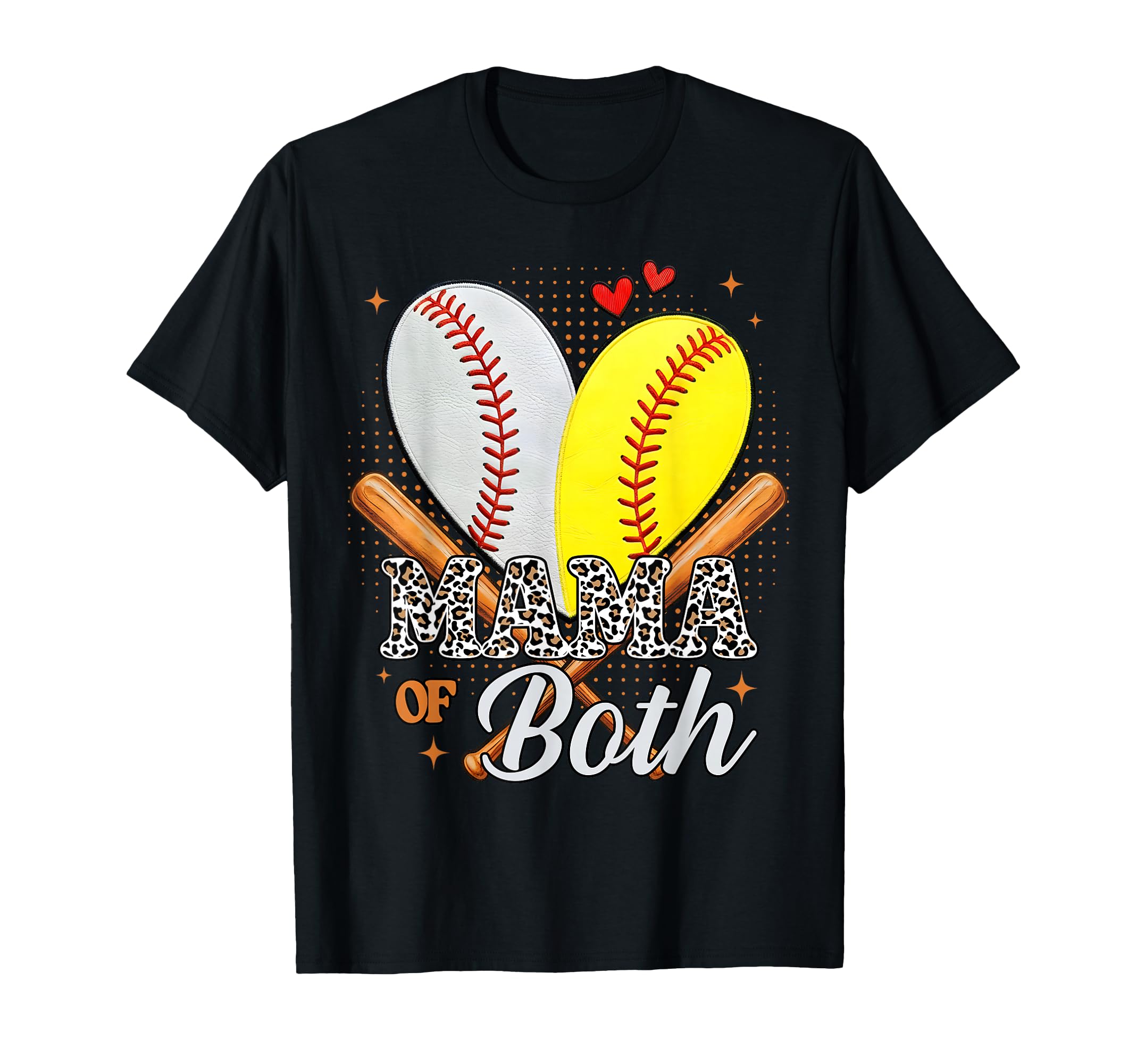Mama Both Baseball Softball Mom Game T-Shirt - Unique Graphic for Adults - T-Shirt, Sweatshirt, Hoodie