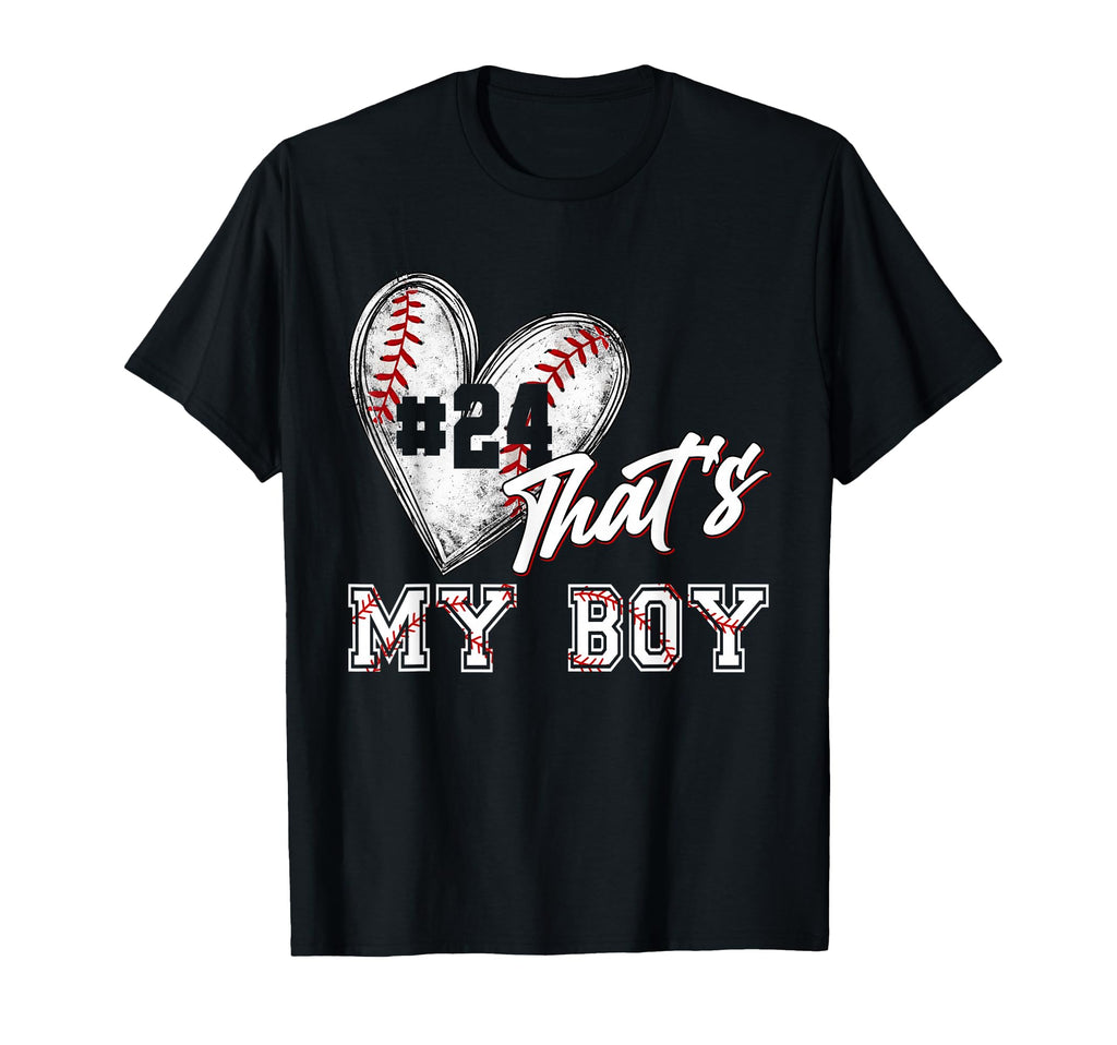 That My Baseball Player Number 24 Proud T-Shirt - Minimalist Print Unisex - T-Shirt, Sweatshirt, Hoodie