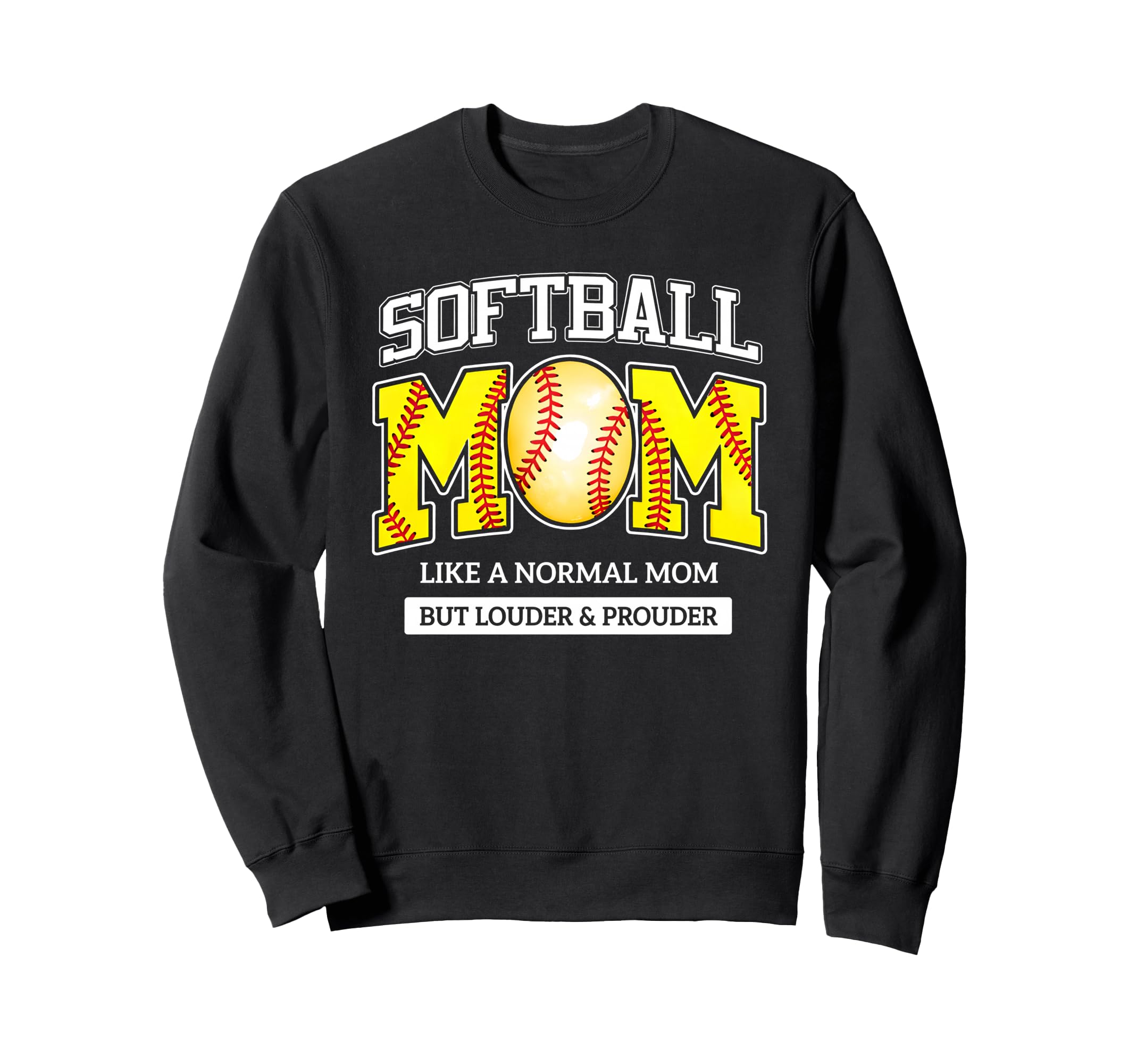 Loud And Proud Mom Life Softball Sweatshirt - Minimalist Print Men Women - T-Shirt, Sweatshirt, Hoodie