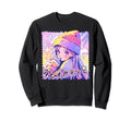 Anime Boba Tea Pastel Aesthetic Sweatshirt - Fun Novelty Design Men Women - T-Shirt, Sweatshirt, Hoodie