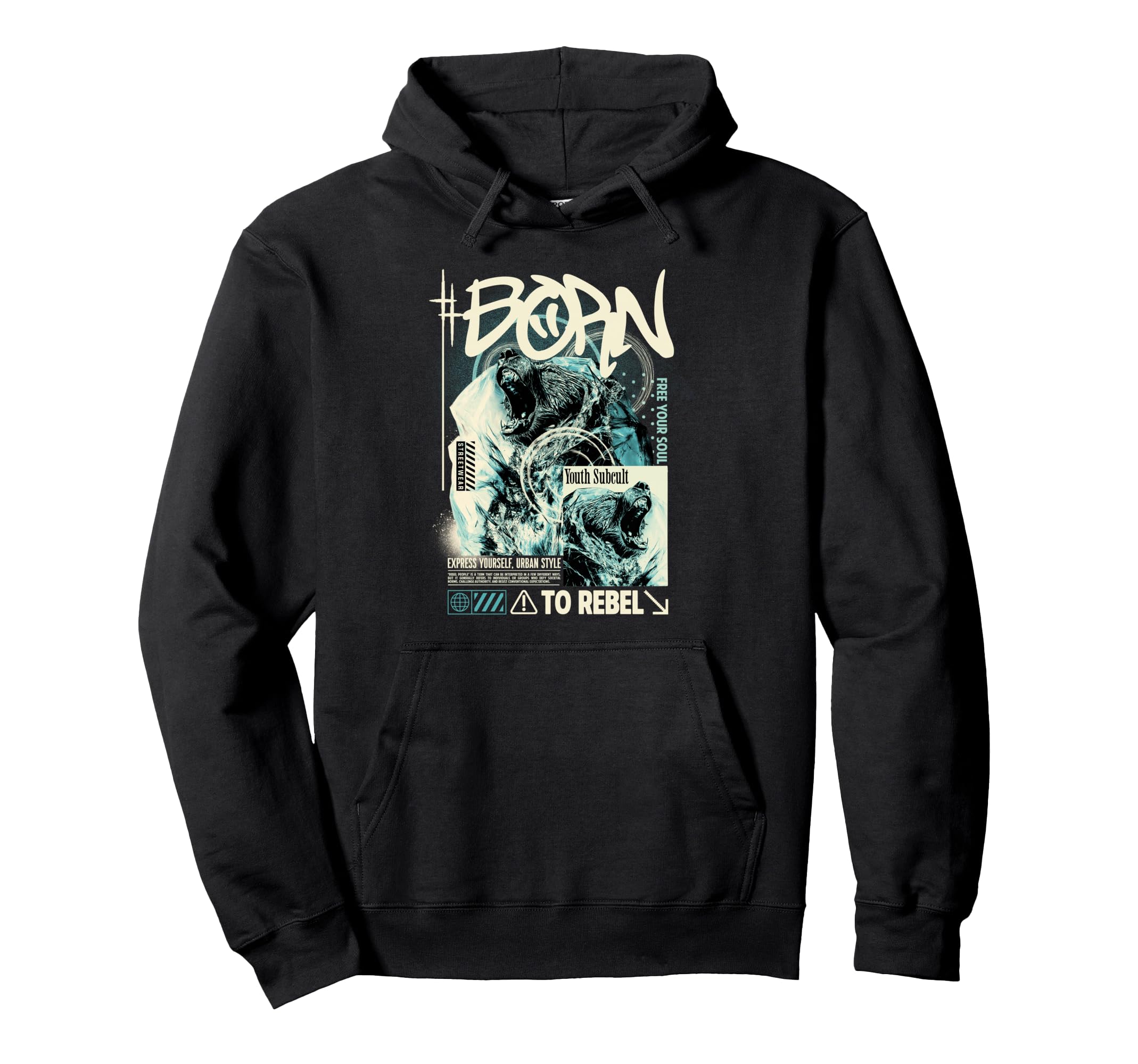 Y2K Rebel Bold Urban Graffiti Aesthetic Hoodie - Custom Art Print Men Women - T-Shirt, Sweatshirt, Hoodie
