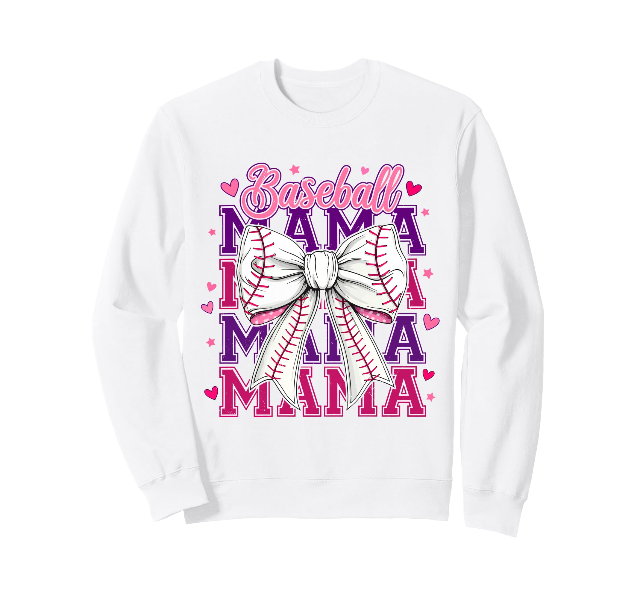 Baseball Mama Coquette Bow Baseball Sweatshirt - Trendy Graphic Men Women - T-Shirt, Sweatshirt, Hoodie