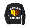 Busy Raising Ballers Softball Sweatshirt - Aesthetic Graphic Unisex - T-Shirt, Sweatshirt, Hoodie