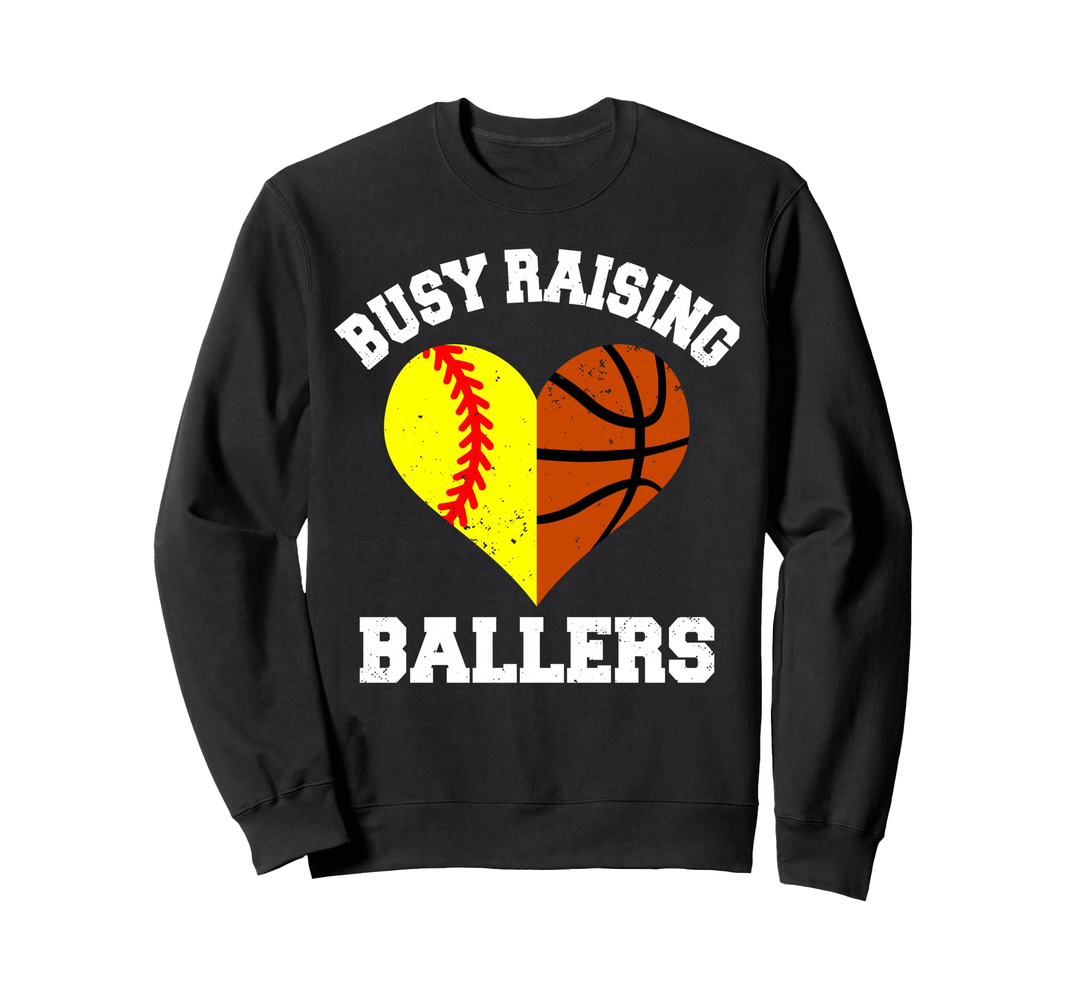 Busy Raising Ballers Softball Sweatshirt - Aesthetic Graphic Unisex - T-Shirt, Sweatshirt, Hoodie